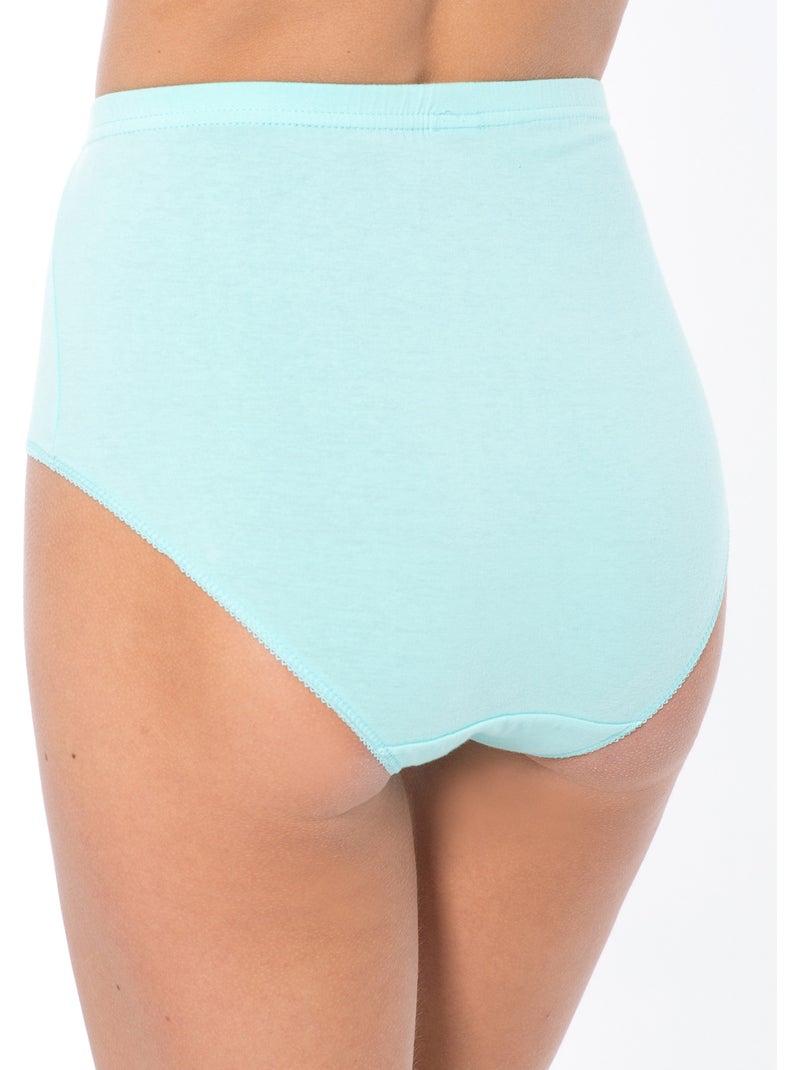 Lot de 6 culottes pur coton - DAXON Bleu clair - Kiabi