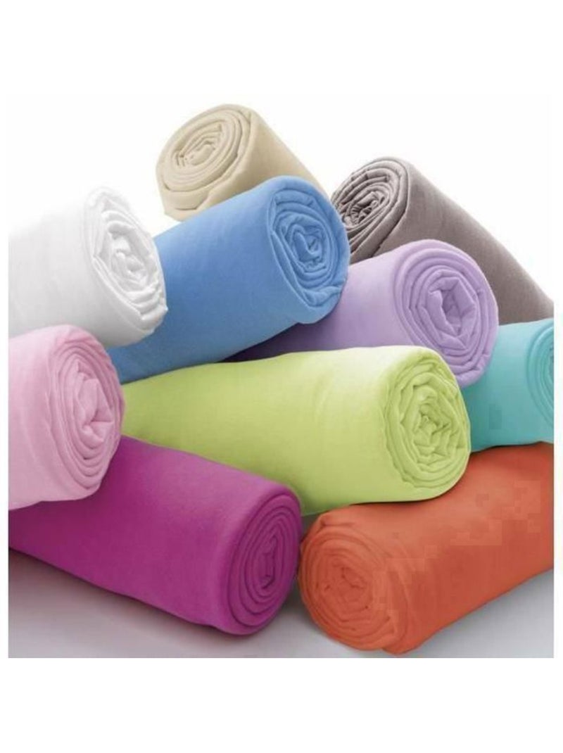 Lot de 6 drap housse - 140x190cm - polycoton - bonnet 25cm - multicolore Multicolore - Kiabi