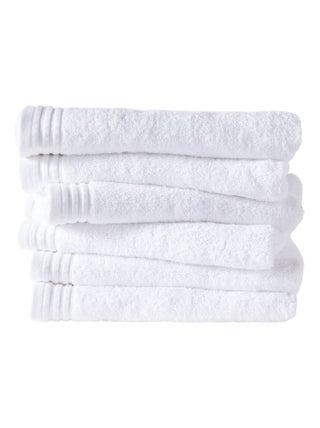 Lot de 6 draps de bain coton uni BATHROOM