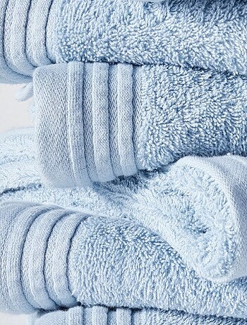 Lot de 6 draps de bain coton uni BATHROOM