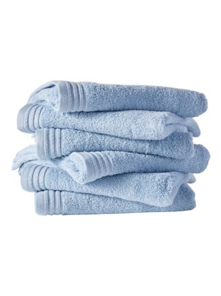 Lot de 6 draps de bain coton uni BATHROOM