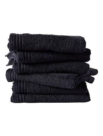 Lot de 6 draps de bain coton uni BATHROOM