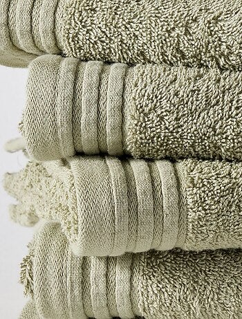 Lot de 6 draps de bain coton uni BATHROOM