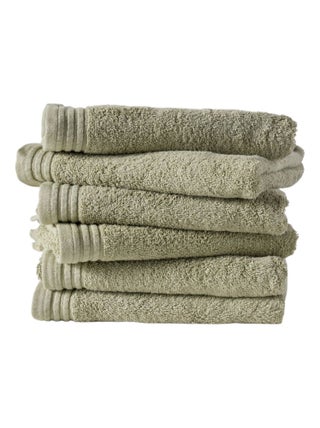 Lot de 6 draps de bain coton uni BATHROOM