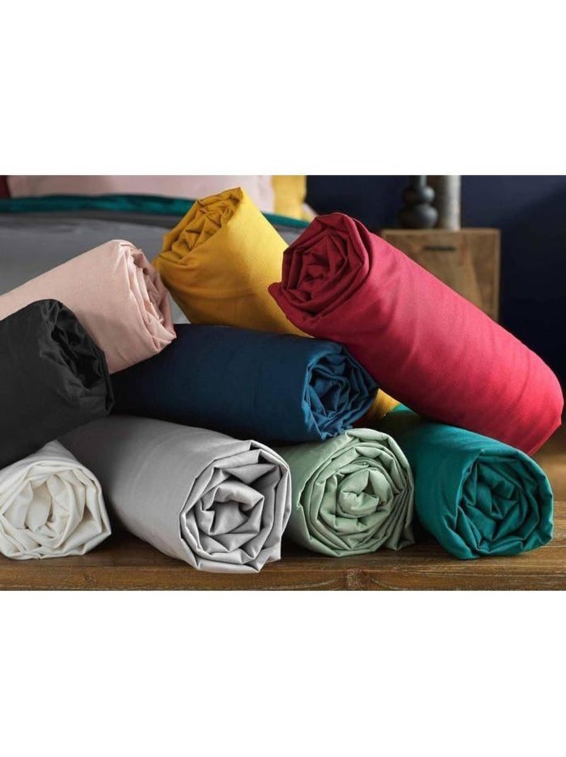 Lot de 6 draps housses - polycoton anti-plis, bonnets 30 cm - couleurs aléatoires - l22g Multicolore - Kiabi