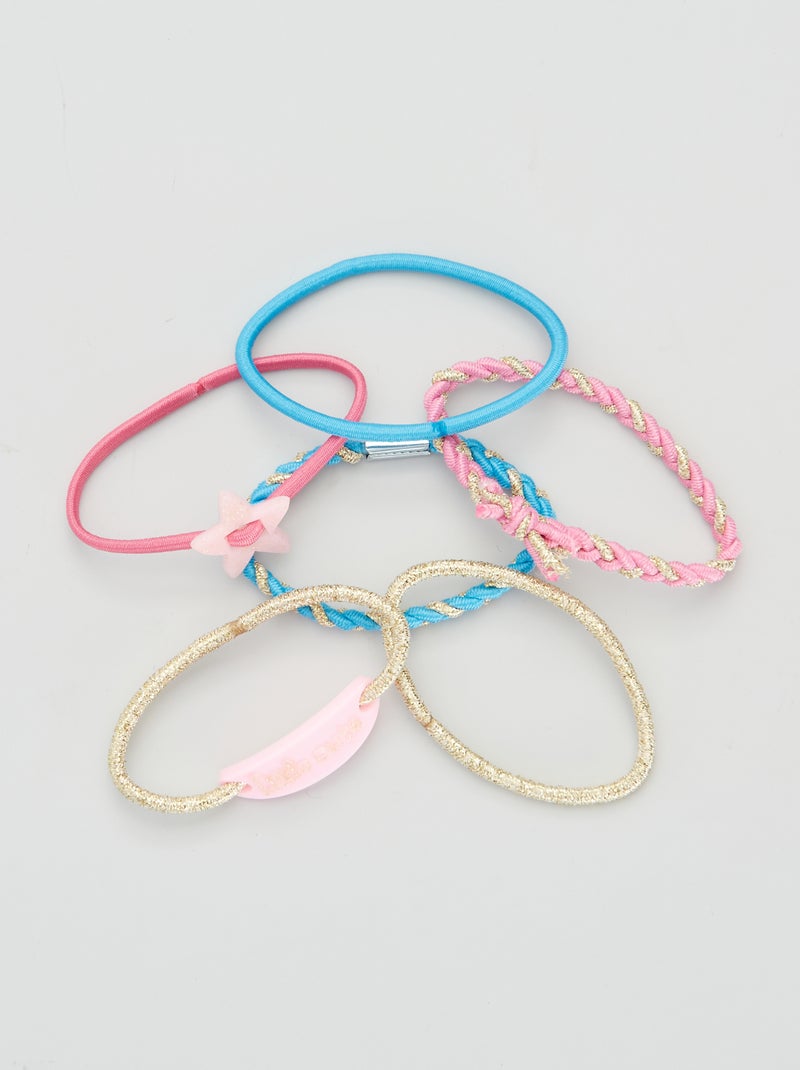 Lot de 6 élastiques fantaisie Multicolore - Kiabi