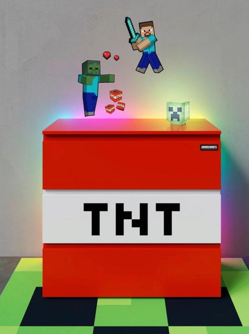 Lot de 6 feuilles d'autocollants muraux faciles à retirer Minecraft ROBA - Kiabi