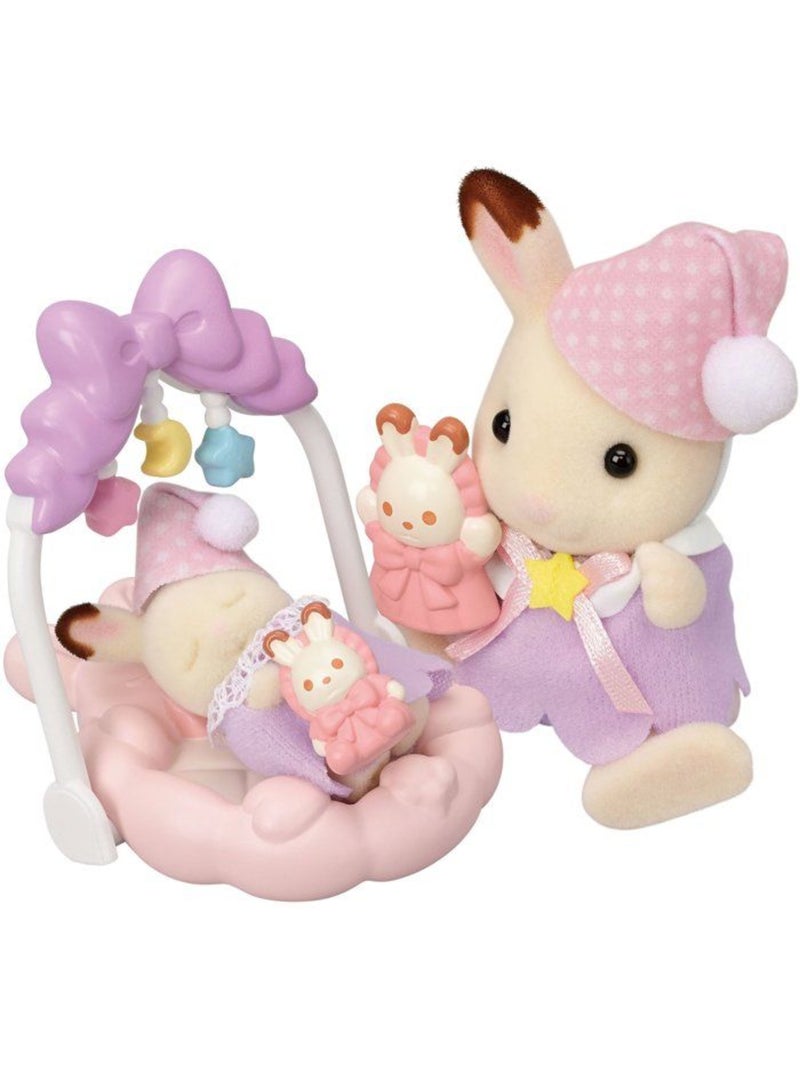 Lot de 6 figurines - Coucher des sœurs Lapin Chocolat - SYLVANIAN FAMILIES Marron - Kiabi