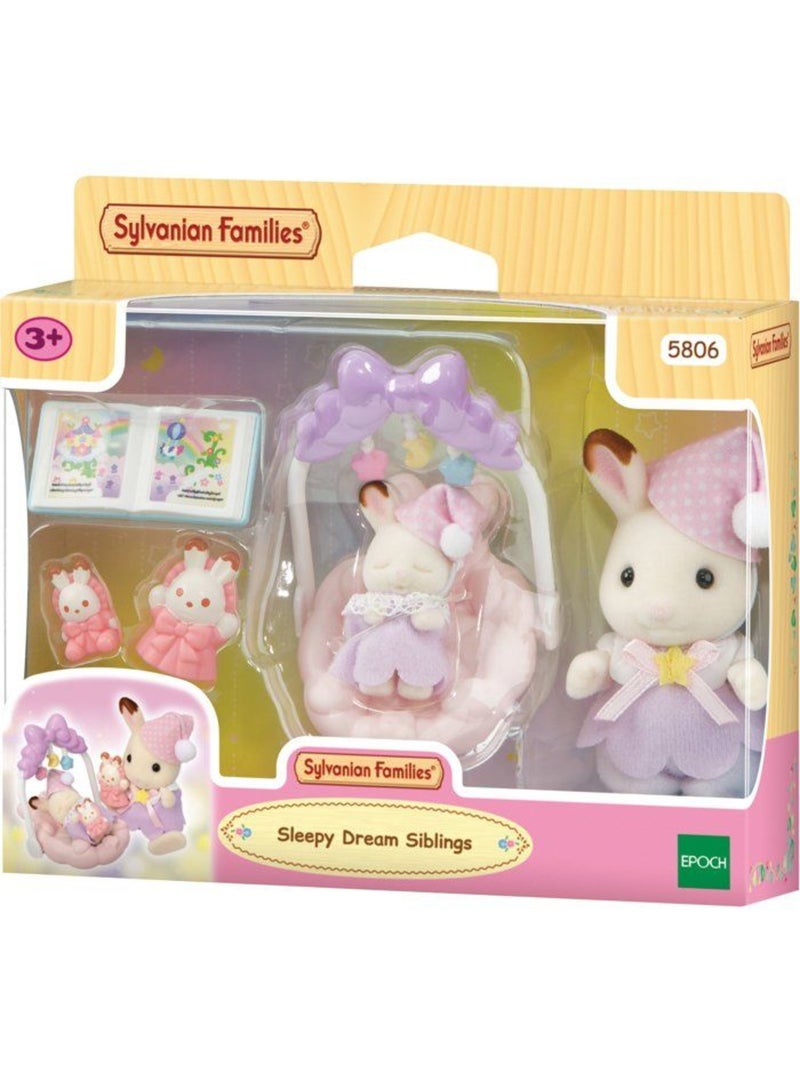 Lot de 6 figurines - Coucher des sœurs Lapin Chocolat - SYLVANIAN FAMILIES Marron - Kiabi