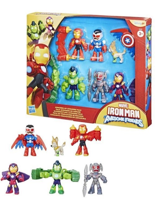 Lot de 6 figurines articulées 7,5 cm - iron man - hasbro, marvel - Kiabi