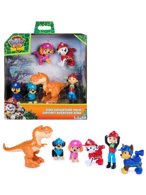 Lot de 6 figurines articulées + dinosaure - Mission Dino - PAW PATROL - Kiabi