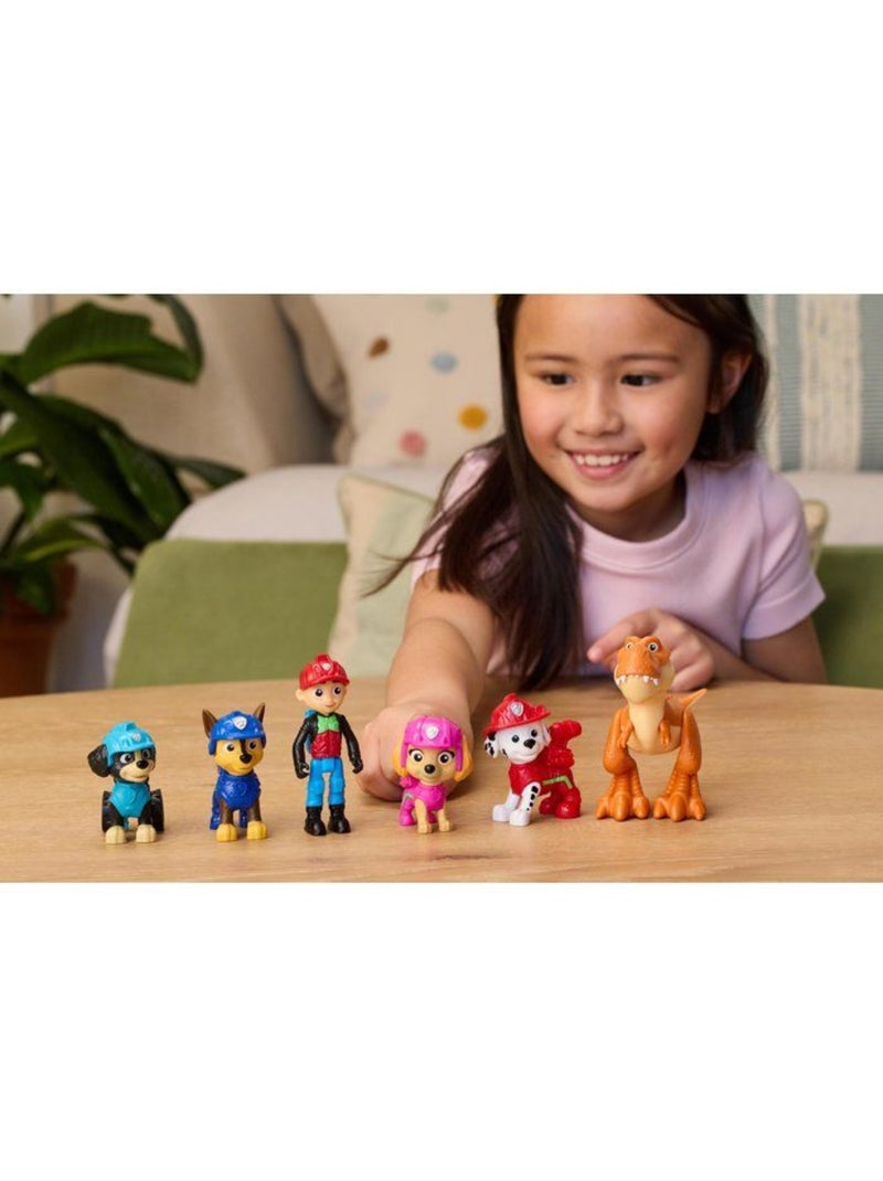 Lot de 6 figurines articulées + dinosaure - Mission Dino - PAW PATROL Multicolore - Kiabi