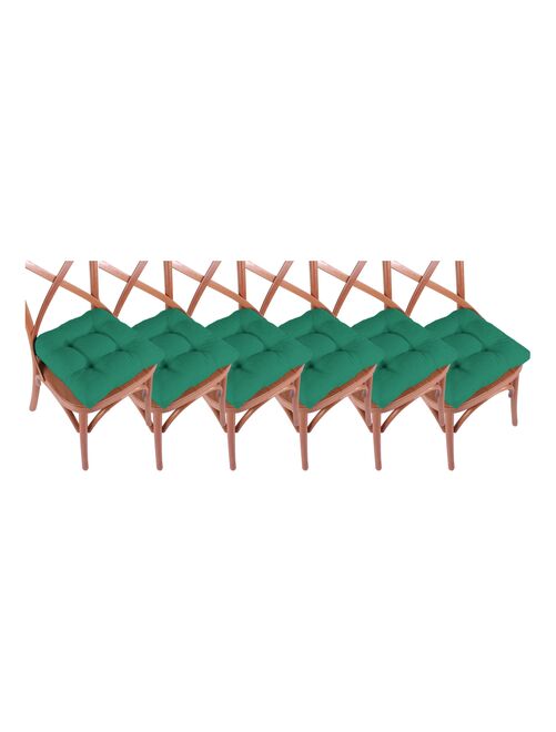 Lot de 6 Galettes de chaise  Vert - Kiabi
