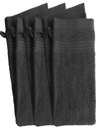 Lot de 6 Gants de Toilette  -  100% Coton - 450 gr/m2