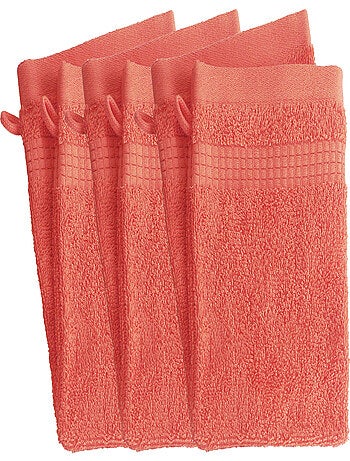 Lot de 6 Gants de Toilette - 100% Coton - 450 gr/m2