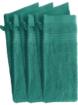 Lot de 6 Gants de Toilette  -  100% Coton - 450 gr/m2