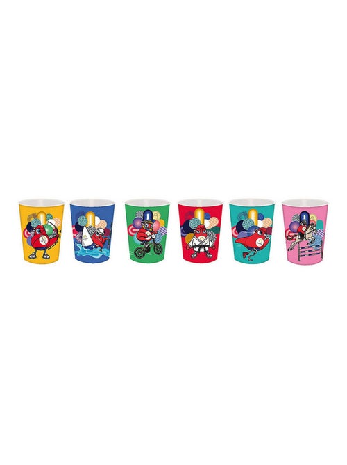Lot de 6 Gobelets Mascotte Jeux Olympiques 2024 - 400 ml - Kiabi