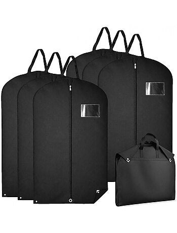 Lot de 6 housses pour vêtements à suspendre, premium pliable - 60 x 100 cm - Vivezen