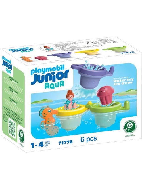 Lot de 6 jouets de bain tasses flottantes & animaux marins - playmobil - Kiabi