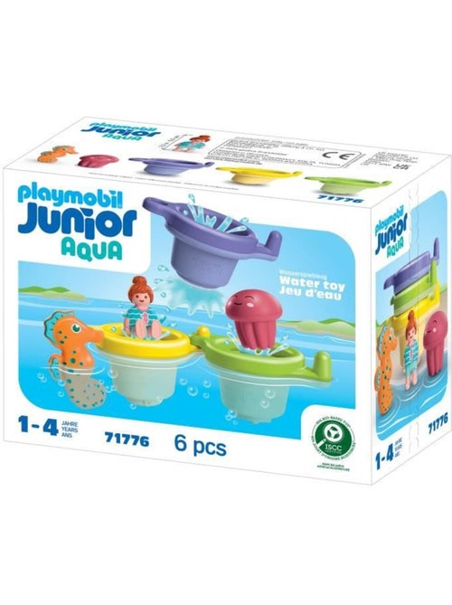 Lot de 6 jouets de bain tasses flottantes & animaux marins - playmobil - Kiabi
