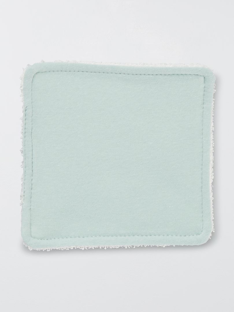 Lot de 6 lingettes lavables blanc/vert/jaune - Kiabi