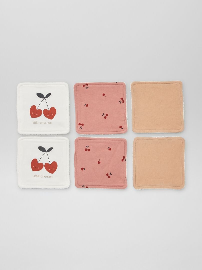 KIABI Enfant - Paquet de 6 lingettes lavables - pink_leo - Drest