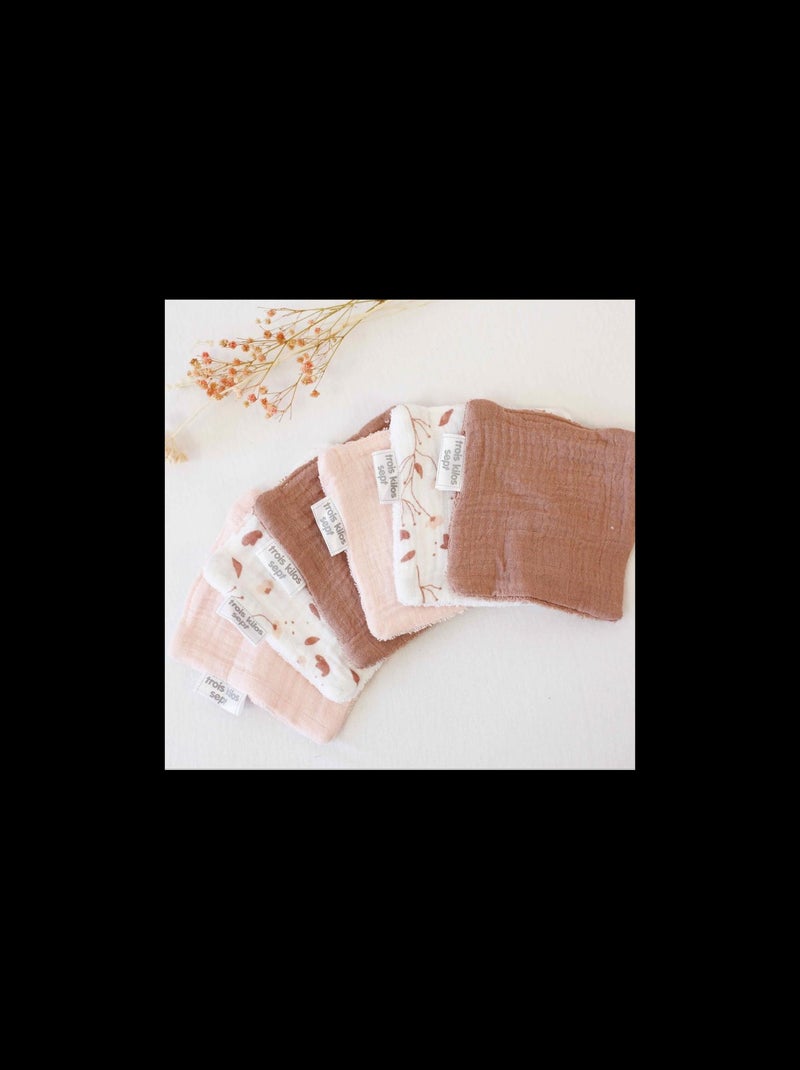 Lot De 6 Lingettes Lavables Rose Et Lili Rose - Kiabi