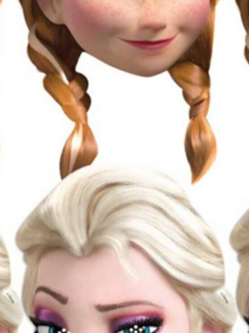 Lot de 6 Masques Anna et Elsa Disney La reine des Neiges - Kiabi