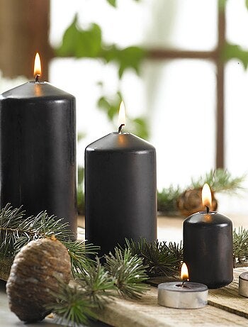 Lot de 6 maxi bougies chauffe plat bois de cedre