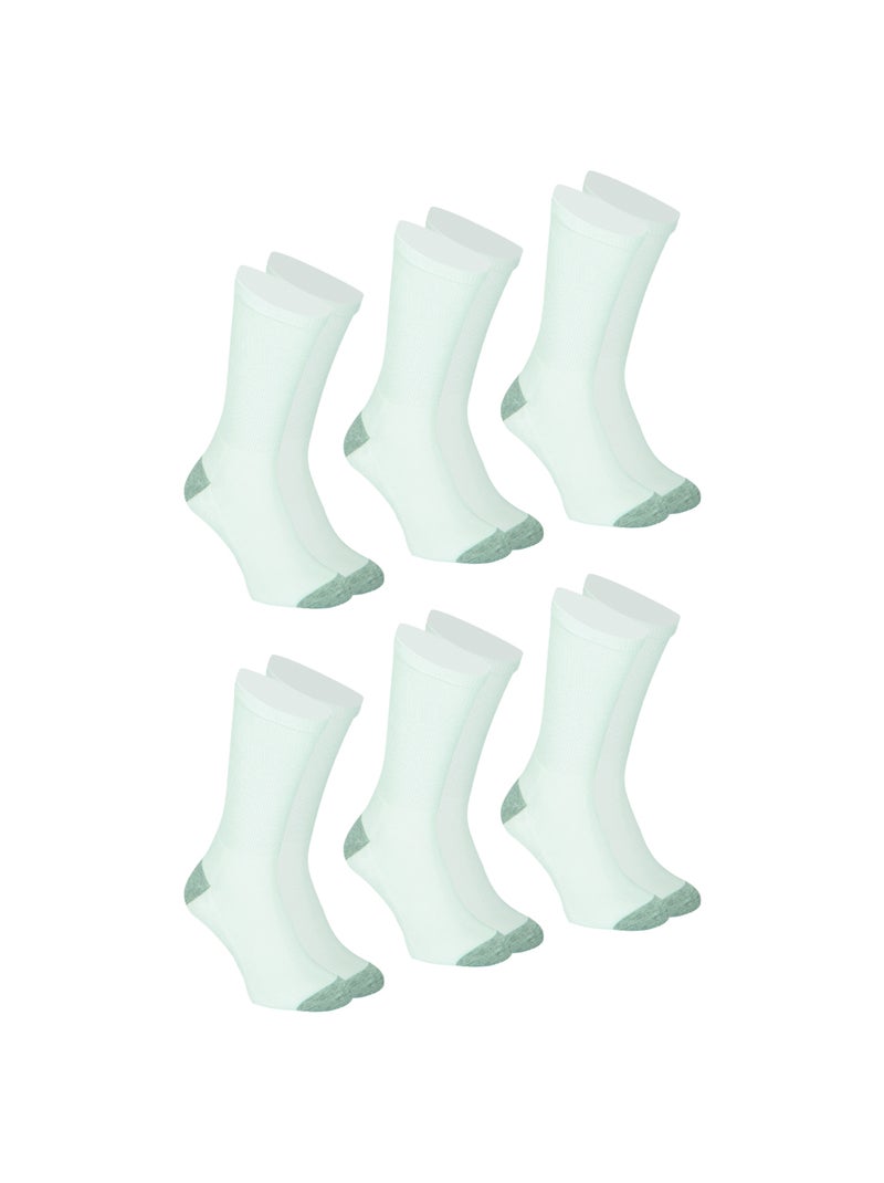 Lot de 6 mi-chaussettes homme Ecopack Sport Athena Blanc - Kiabi