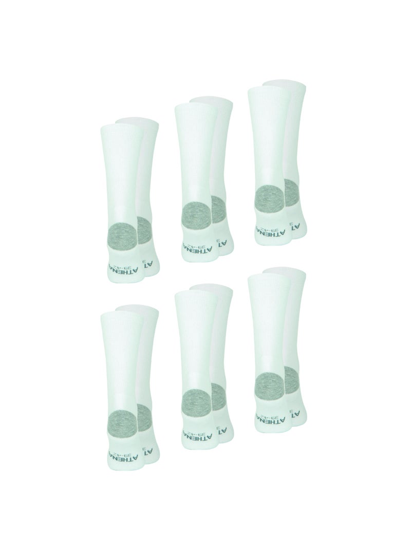Lot de 6 mi-chaussettes homme Ecopack Sport Athena Blanc - Kiabi