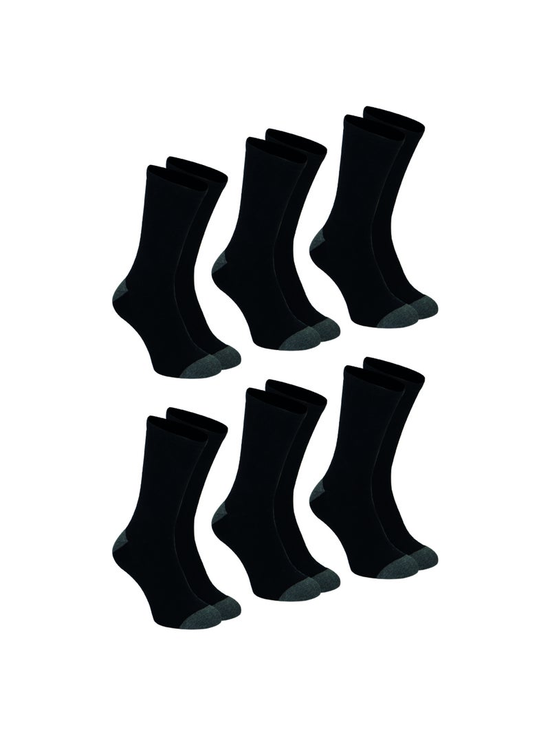 Lot de 6 mi-chaussettes homme Ecopack Sport Athena Noir - Kiabi