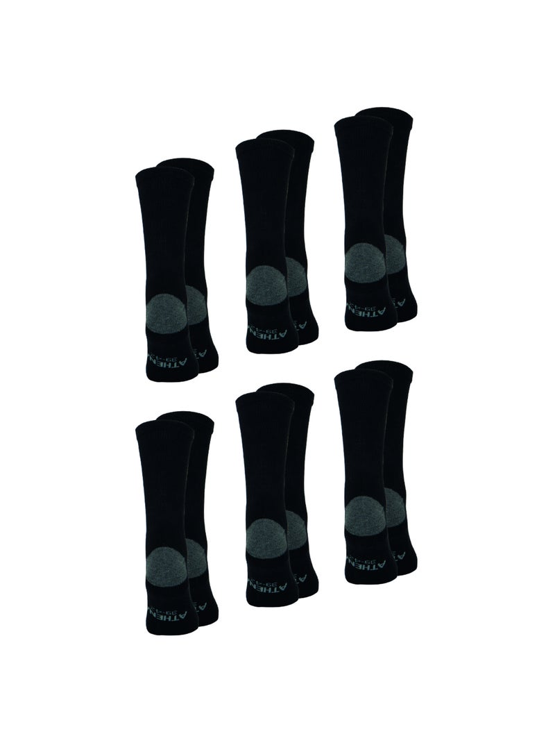 Lot de 6 mi-chaussettes homme Ecopack Sport Athena Noir - Kiabi
