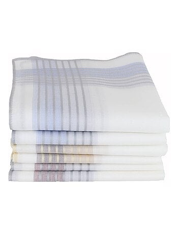 Lot de 6 mouchoirs 100% coton- MARCEAU