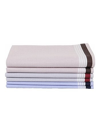 Lot de 6 mouchoirs 100% coton-ROMAIN