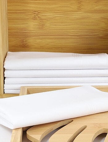Lot de 6 mouchoirs coton blanc POCHETTE