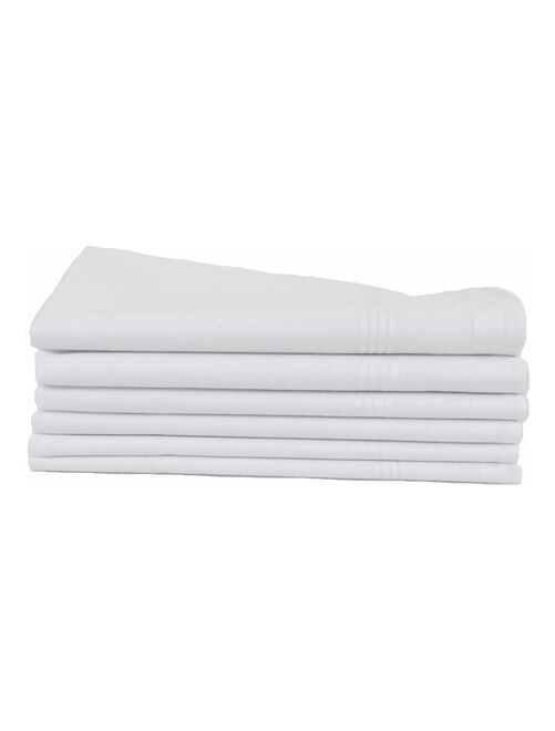Lot de 6 mouchoirs coton blanc POCHETTE - Kiabi