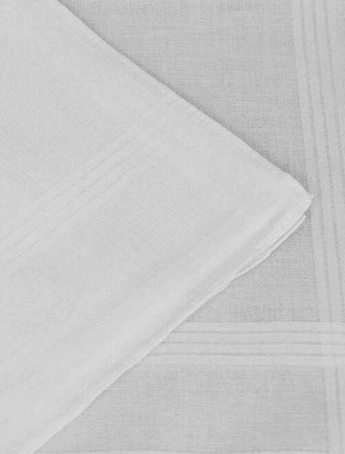Lot de 6 mouchoirs coton blanc POCHETTE - Kiabi
