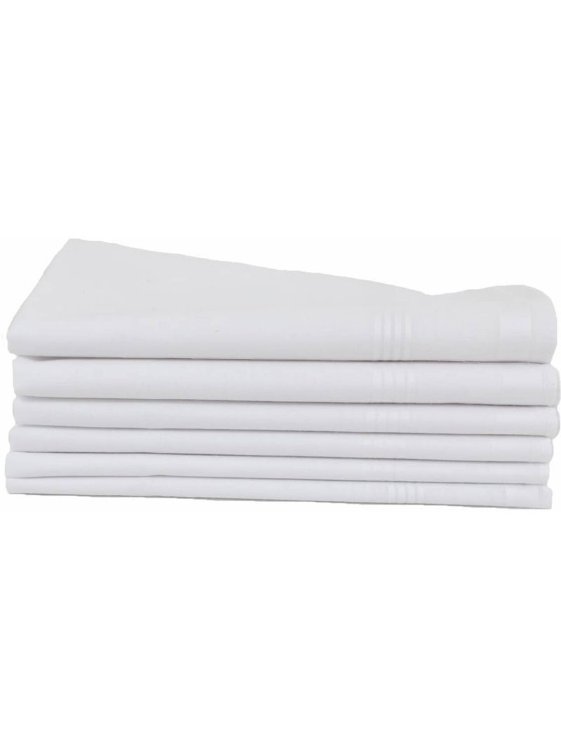 Lot de 6 mouchoirs coton blanc POCHETTE Blanc - Kiabi