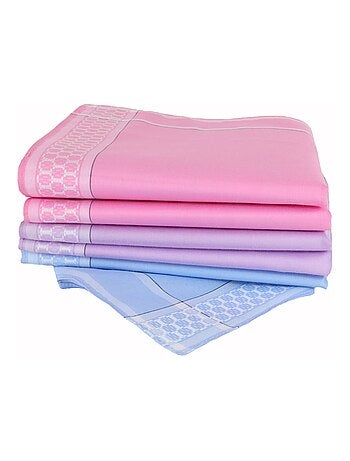 Lot de 6 mouchoirs en tissus coton jumel VICTORIA
