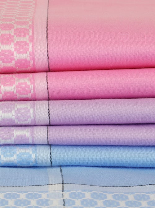 Lot de 6 mouchoirs en tissus coton jumel VICTORIA - Kiabi