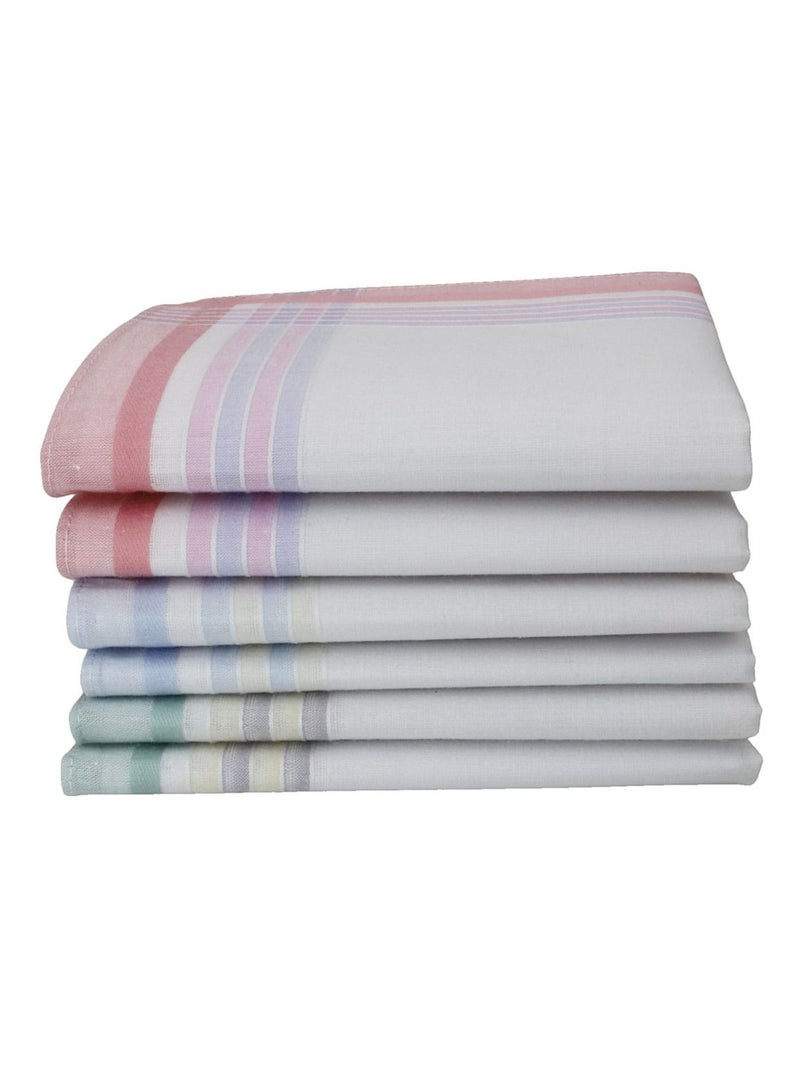Lot de 6 mouchoirs en tissus imprimés AMBRE Multicolore - Kiabi