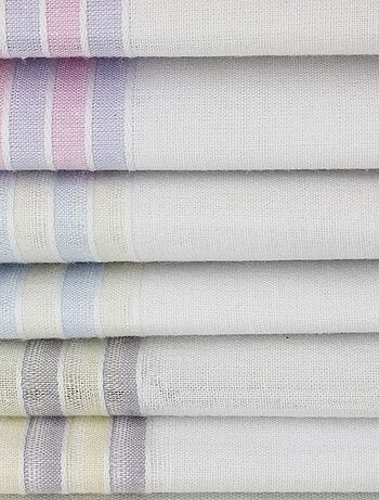 Lot de 6 mouchoirs en tissus imprimés MYA