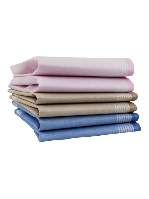 Lot de 6 mouchoirs en tissus imprimés MYA - Kiabi