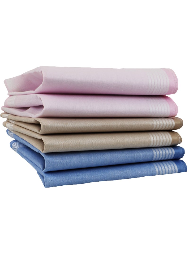 Lot de 6 mouchoirs en tissus imprimés MYA Multicolore - Kiabi