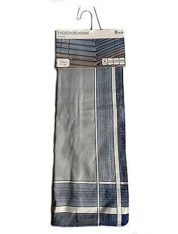 Lot de 6 mouchoirs homme BASILE 40x40 cm 100% coton