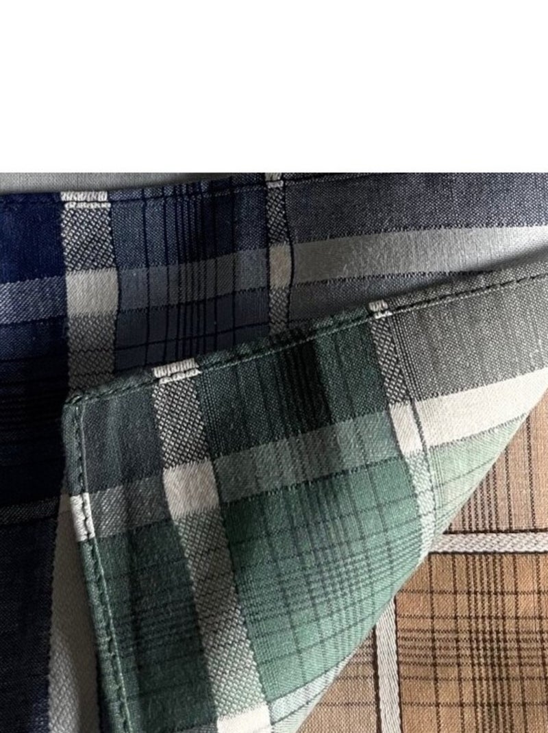 Lot de 6 mouchoirs homme BASILE 40x40 cm 100% coton Bleu - Kiabi