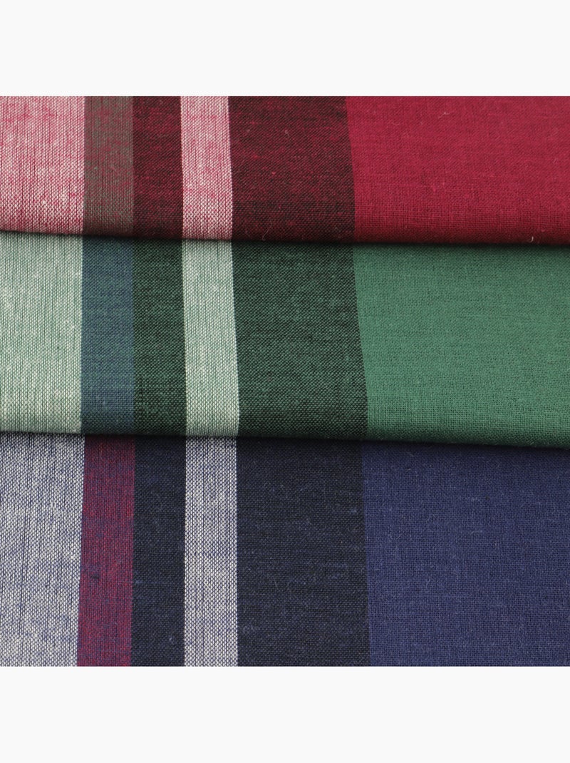 Lot de 6 mouchoirs tissu coton 57 fils JULIEN Multicolore - Kiabi