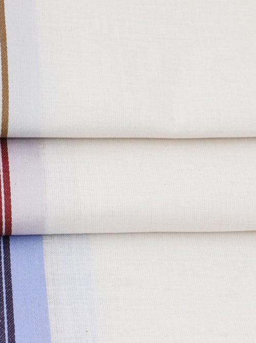 Lot de 6 mouchoirs tissu coton 57 fils QUENTIN - Kiabi