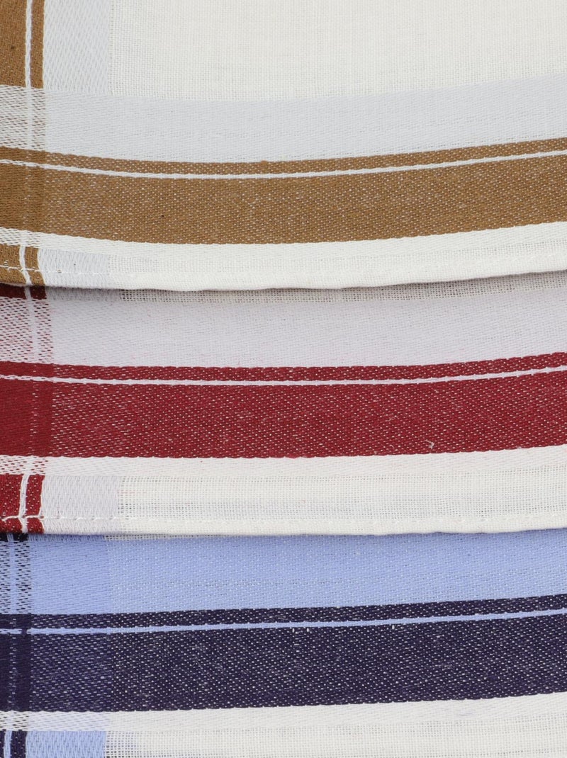 Lot de 6 mouchoirs tissu coton 57 fils QUENTIN Multicolore - Kiabi